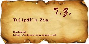 Tulipán Zia névjegykártya